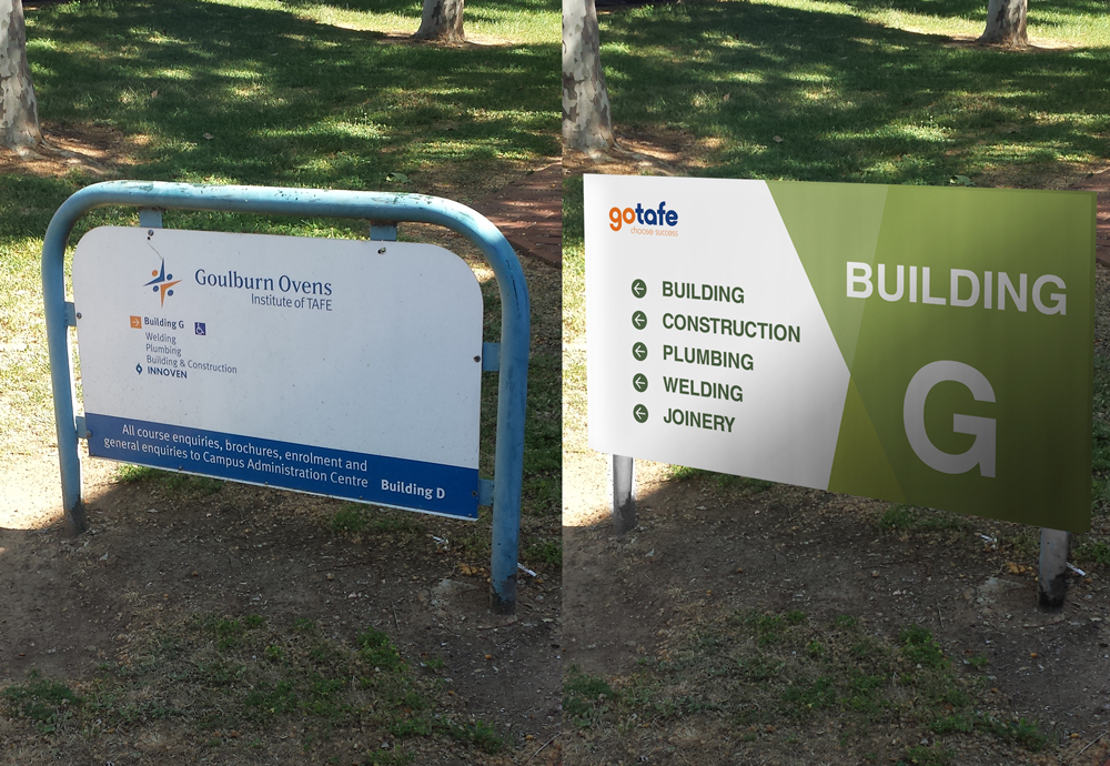 Gotafe Wayfinding Comparison Visual